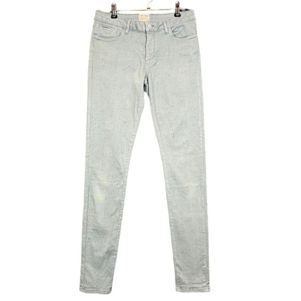 Comptoir‎ des Cotonniers The Jeans Limited Edition Denim Teal Marled Size Medium